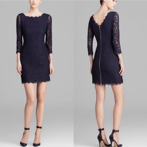 Adrianna Papell Lace Sheath Mini Dress - 6